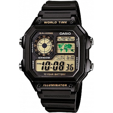 Мъжки дигитален часовник Casio - Casio Collection - AE-1200WH-1BVDF 1