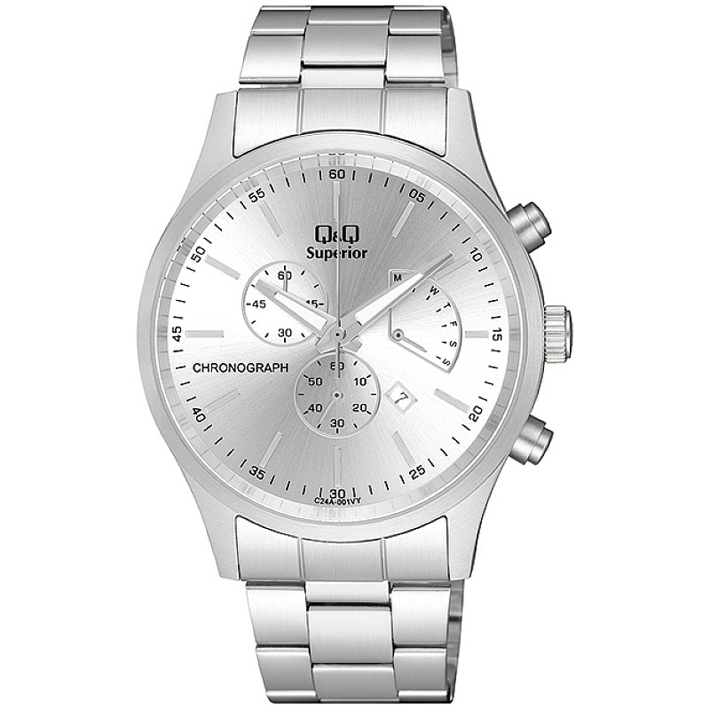 Мъжки аналогов часовник Q&Q Superior Chronograph - C24A-001VY 1