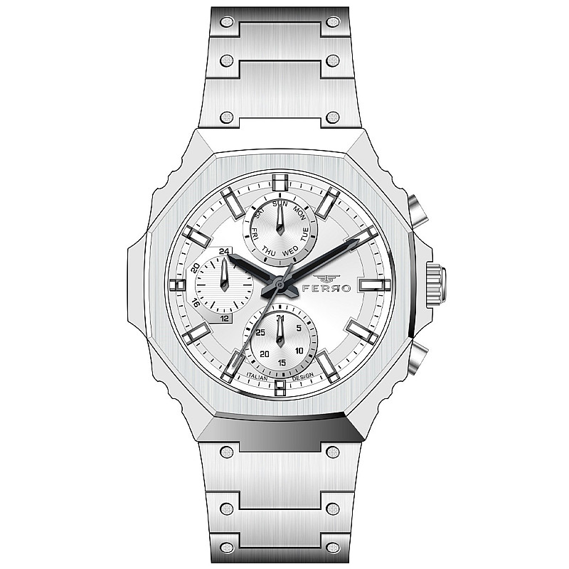 Мъжки часовник Ferro Multi-Dial - FM11871A-A - Timezone-bg.com Мъжки часовник Ferro Multi-Dial - FM11871A-A