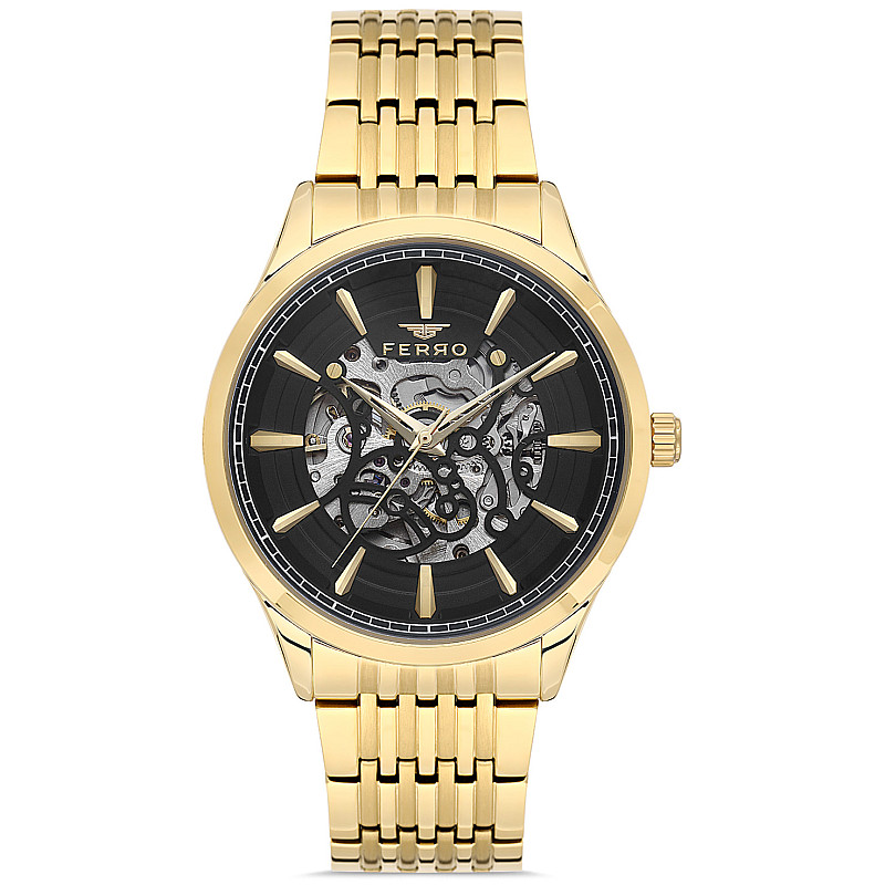 Мъжки часовник Ferro Skeleton Automatic- FM31440A-B2 1 - Timezone-bg.com Мъжки часовник Ferro Skeleton Automatic- FM31440A-B2 1
