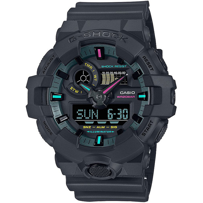 Мъжки часовник Casio G-Shock Multi-Fluorescent Accents - GA-700MF-1AER