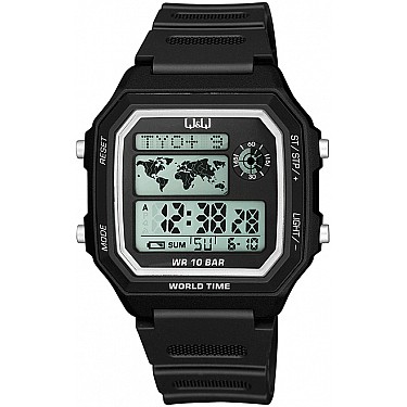 Мъжки дигитален часовник Q&Q World Time - M196J001Y 1