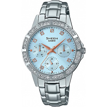 Дамски аналогов часовник Casio Sheen Swarovski Crystals - SHE-3517D-2AUEF
