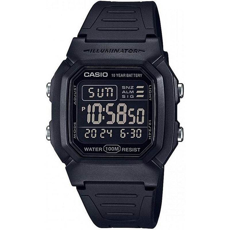 Мъжки дигитален часовник Casio - W-800H-1BVES 1